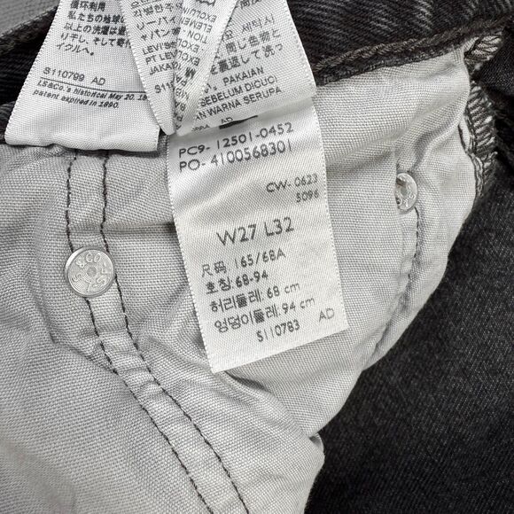 Levi's Premium 501 Faded Black Denim Jeans Women's 27 x 32 - Picture 5 of 8